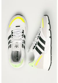 adidas Originals - Buty ZX 1K Boost. Nosek buta: okrągły. Zapięcie: sznurówki. Kolor: biały. Materiał: guma. Model: Adidas ZX #5