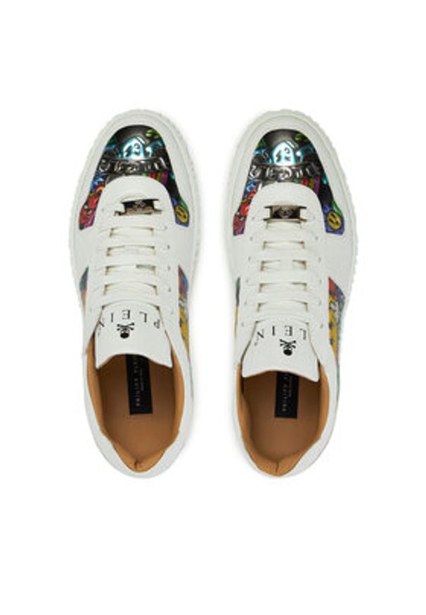 Philipp Plein - PHILIPP PLEIN Sneakersy SAES USC0663 PLE010 Kolorowy. Materiał: skóra. Wzór: kolorowy