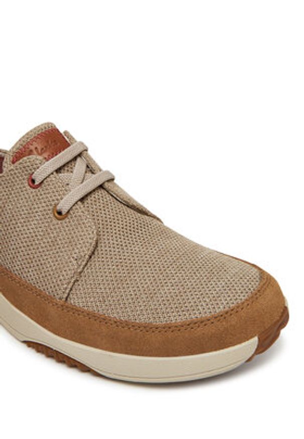 Clarks Sneakersy Easeway Lace 26181369 Beżowy. Kolor: beżowy. Materiał: materiał