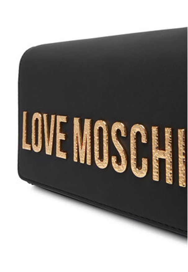 Love Moschino - LOVE MOSCHINO Torebka JC4121PP0NKD000A Czarny. Kolor: czarny. Materiał: skórzane