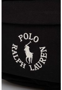 Polo Ralph Lauren plecak męski kolor czarny duży z aplikacją. Kolor: czarny. Wzór: aplikacja #3