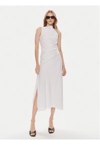 Samsoe & Samsoe - Samsøe Samsøe Sukienka letnia Sahira F24100120 Biały Slim Fit. Kolor: biały. Materiał: bawełna. Sezon: lato #1