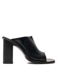 Calvin Klein Jeans Klapki Heel Sandal Lth Mg Mtl YW0YW01499 Czarny. Kolor: czarny. Materiał: skóra #1