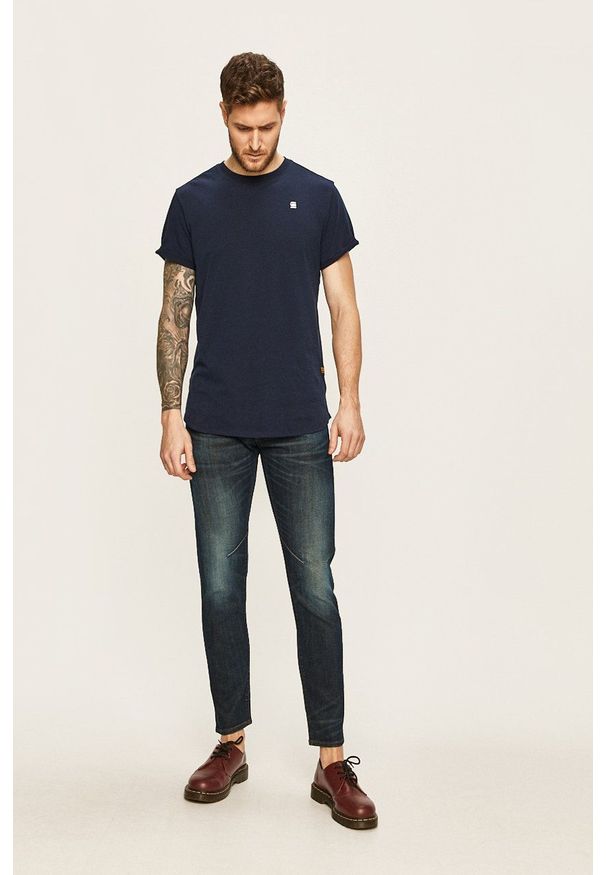 G-Star RAW - G-Star Raw - Jeansy D-Staq. Kolor: szary. Wzór: aplikacja