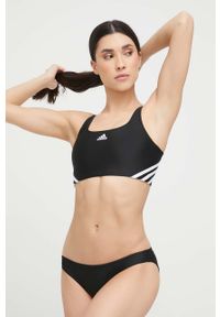 adidas Performance dwuczęściowy strój kąpielowy kolor czarny miękka miseczka. Kolor: czarny. Materiał: materiał, dzianina #1