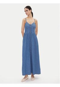 Lee Sukienka jeansowa Corset 112363488 Niebieski Slim Fit. Kolor: niebieski. Materiał: bawełna #5