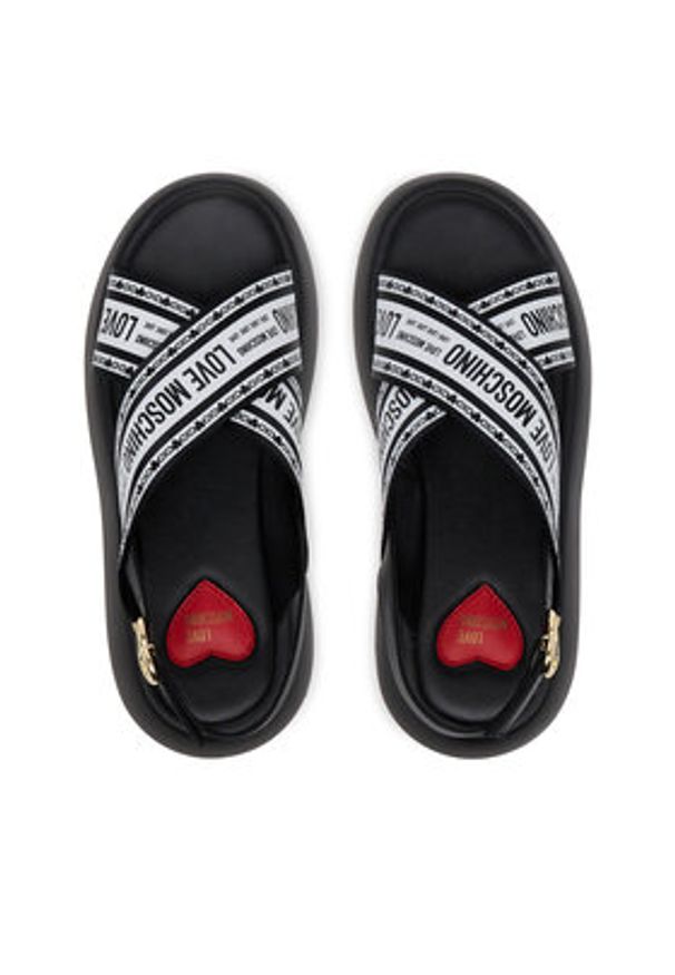 Love Moschino - LOVE MOSCHINO Sandały JA16207I0MIX200A Czarny. Kolor: czarny. Materiał: materiał