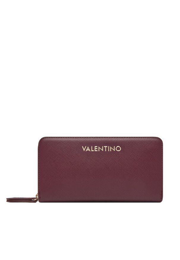 VALENTINO - Valentino Duży Portfel Damski Zero Pre VPS7B3155 Bordowy. Kolor: czerwony. Materiał: skóra