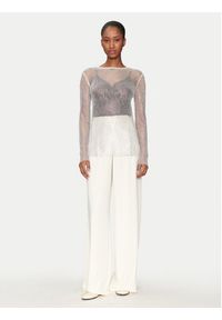 Marella Bluzka Rino 2513941011 Biały Slim Fit. Kolor: biały. Materiał: syntetyk