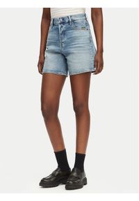 G-Star RAW - G-Star Raw Szorty jeansowe Clean Edge D28386-E205 Niebieski jasny Regular Fit. Kolor: niebieski. Materiał: bawełna #1