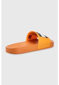 Tommy Jeans klapki męskie kolor pomarańczowy. Kolor: pomarańczowy. Materiał: materiał. Obcas: na obcasie. Wysokość obcasa: niski #3