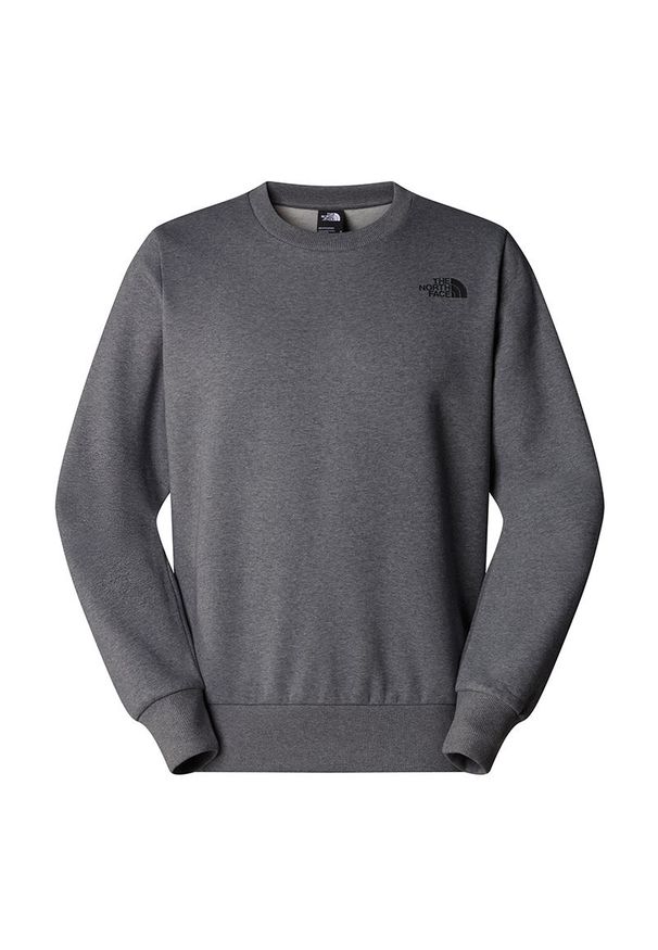 Bluza męska The North Face Simple Dome Crew 0A89FBDYY1 - szara. Okazja: na co dzień. Typ kołnierza: bez kaptura. Kolor: szary. Materiał: poliester, bawełna, materiał. Styl: klasyczny, casual