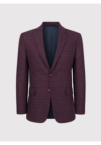 Pako Lorente - PAKO LORENTE – Bordowa marynarka casualowa w kratkę. Okazja: na co dzień. Kolor: czerwony. Wzór: kratka. Styl: casual #3