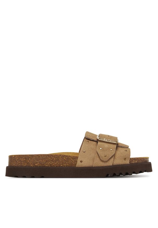 Klapki Scholl. Kolor: beżowy