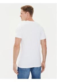 Calvin Klein Jeans T-Shirt Outline Monologo J30J325678 Biały Slim Fit. Kolor: biały. Materiał: bawełna #5
