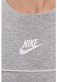 Nike Sportswear Bluza damska kolor szary gładka. Okazja: na co dzień. Kolor: szary. Długość rękawa: długi rękaw. Długość: długie. Wzór: gładki. Styl: casual #3