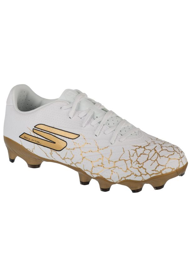 skechers - Buty piłkarskie korki męskie, Skx 1.5 Academy Fg. Kolor: biały. Sport: piłka nożna