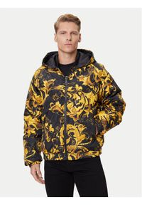 Versace Jeans Couture Kurtka puchowa 79GAUD16 CQSD3 Czarny Regular Fit. Kolor: czarny. Materiał: syntetyk