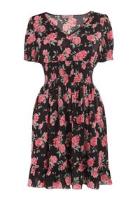 Born2be - Czarna Sukienka Aethiliana. Kolor: czarny. Długość rękawa: krótki rękaw. Długość: mini #2