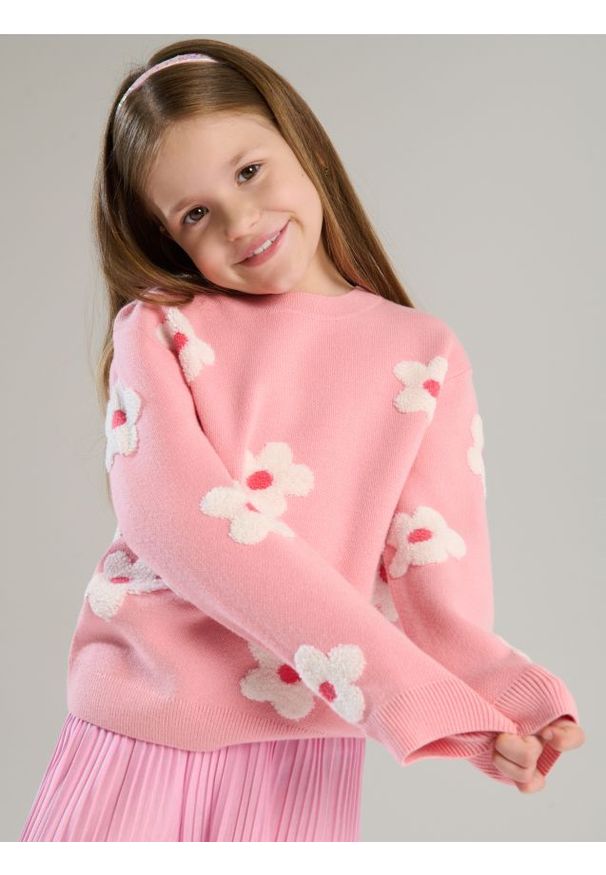 Sinsay - Sweter z aplikacjami 3D - wielobarwny. Wzór: aplikacja