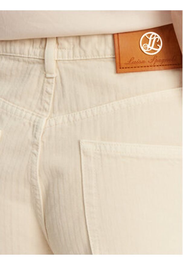 Luisa Spagnoli Jeansy Ali 541943 Beżowy Flare Fit. Kolor: beżowy