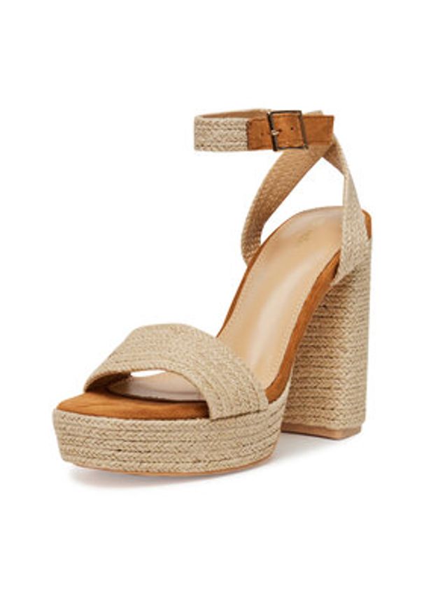 DeeZee Espadryle KL-F20074-36 Beżowy. Kolor: beżowy. Materiał: materiał