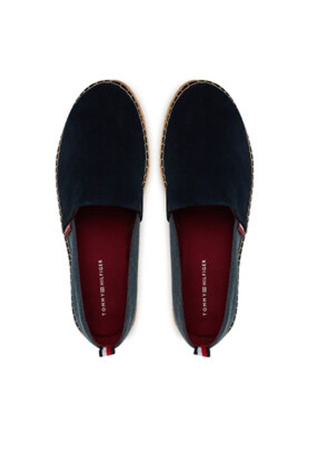 TOMMY HILFIGER - Tommy Hilfiger Espadryle Hilfiger Flex Mix Espadrille FM0FM05497 Granatowy. Kolor: niebieski. Materiał: zamsz, skóra