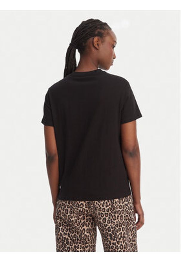 Hunter T-Shirt Essentials HARW0011261 Czarny Regular Fit. Kolor: czarny. Materiał: bawełna