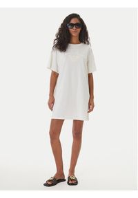 Emporio Armani Sukienka codzienna EW004078 AF20244 U1131 Biały Regular Fit. Okazja: na co dzień. Kolor: biały. Materiał: bawełna. Typ sukienki: proste. Styl: casual #3