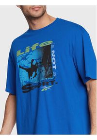 Reebok T-Shirt Series Spectator Sport HH8553 Niebieski Relaxed Fit. Kolor: niebieski. Materiał: bawełna. Styl: sportowy #4