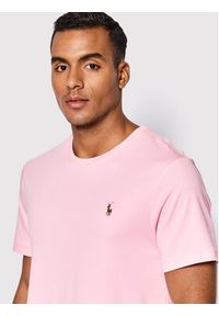 Polo Ralph Lauren T-Shirt 710740727010 Różowy Slim Fit. Typ kołnierza: polo. Kolor: różowy. Materiał: bawełna #5