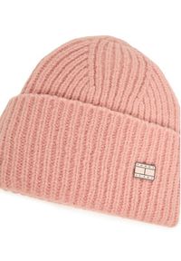 TOMMY HILFIGER - Tommy Hilfiger Czapka Elevated Heritage AW0AW17905 Różowy. Kolor: różowy. Materiał: wełna #3