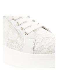 Białe Sneakersy S.Barski Eleganckie Koronkowe Obuwie Damskie. Zapięcie: sznurówki. Kolor: biały. Materiał: koronka. Szerokość cholewki: normalna. Sezon: lato #6