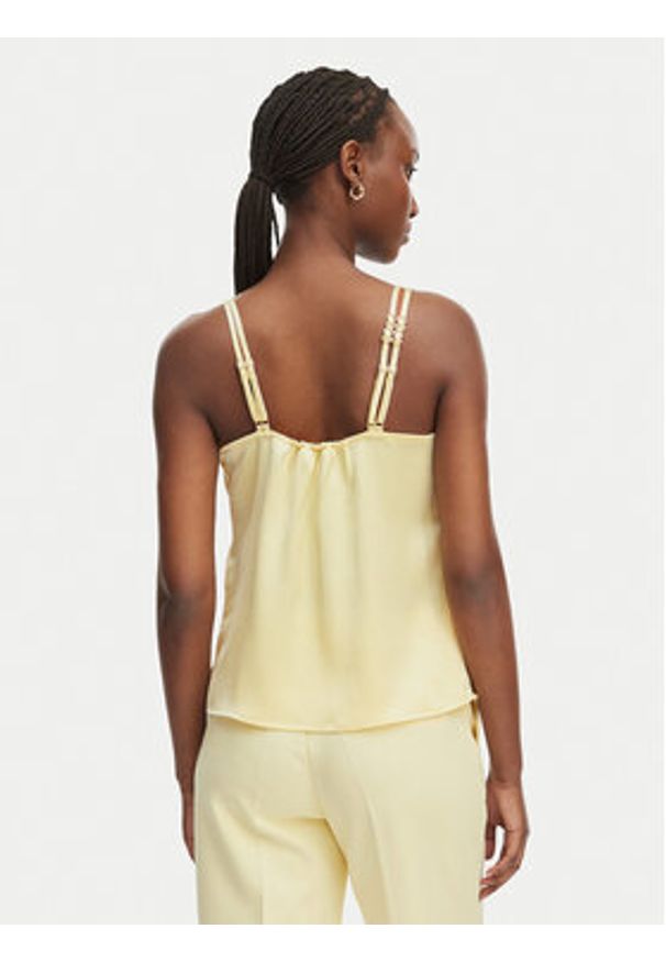 Morgan Top 242-OLAFI Żółty Regular Fit. Kolor: żółty. Materiał: syntetyk