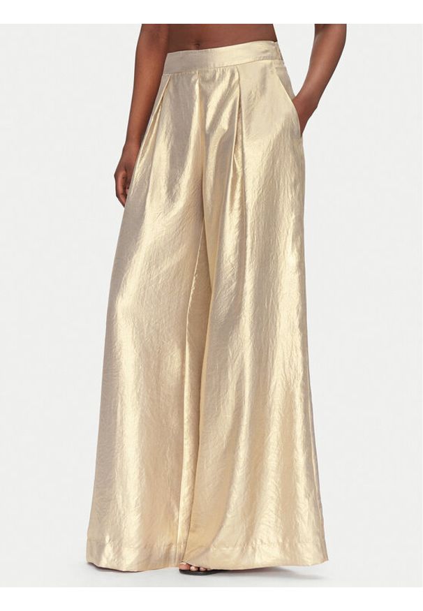 ACCESS FASHION Spodnie palazzo 53-5034-922 Złoty Wide Leg. Kolor: złoty. Materiał: syntetyk