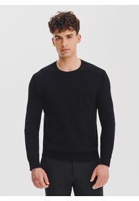 Pako Lorente - PAKO LORENTE - Sweter męski w kolorze czarnym. Kolor: czarny, beżowy. Materiał: wełna, bawełna. Sezon: jesień #1