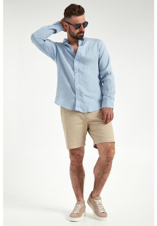 Armani Exchange - Koszula męska lniana ARMANI EXCHANGE. Materiał: len