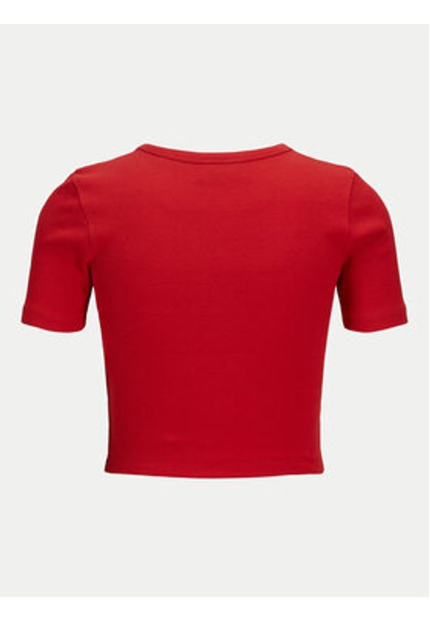 JJXX T-Shirt Florie 12217164 Czerwony Slim Fit. Kolor: czerwony. Materiał: bawełna
