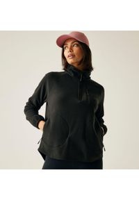 Regatta - Polar damski z suwakiem 1/2 Frankie. Kolor: czarny. Materiał: polar. Długość rękawa: raglanowy rękaw #1