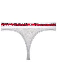 TOMMY HILFIGER - Tommy Hilfiger Stringi Thong UW0UW02458 Szary. Kolor: szary. Materiał: bawełna #4