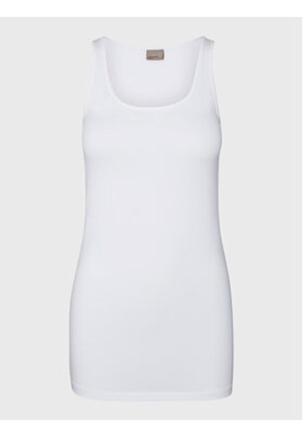 Vero Moda Top Maxi 10185110 Biały Regular Fit. Kolor: biały. Materiał: bawełna