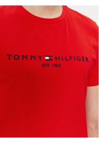 TOMMY HILFIGER - Tommy Hilfiger T-Shirt Logo MW0MW11797 Czerwony Slim Fit. Kolor: czerwony. Materiał: bawełna #3