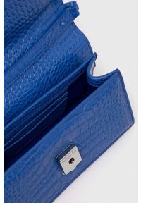 Patrizia Pepe torebka skórzana kolor niebieski. Kolor: niebieski. Materiał: skórzane #7