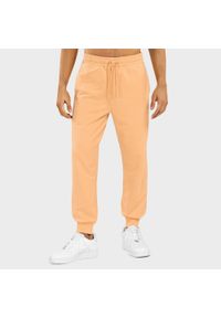 Spodnie dresowe Lifestyle męskie SIROKO Serenity. Kolor: pomarańczowy. Materiał: dresówka