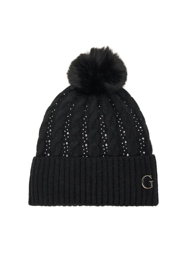 Guess Czapka AW5385 POL01 Czarny. Kolor: czarny. Materiał: akryl, materiał