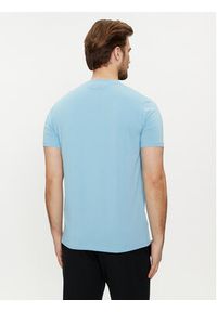 Karl Lagerfeld - KARL LAGERFELD T-Shirt 755057 542221 Niebieski Regular Fit. Typ kołnierza: dekolt w karo. Kolor: niebieski. Materiał: bawełna #4