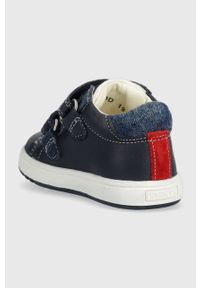 Geox sneakersy skórzane dziecięce kolor granatowy. Nosek buta: okrągły. Zapięcie: rzepy. Kolor: niebieski. Materiał: skóra #6