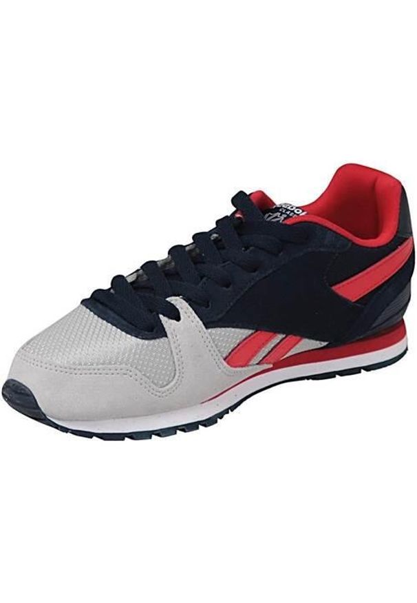 Buty do chodzenia dla dzieci Reebok GL 3000 SP. Zapięcie: sznurówki. Kolor: szary, czerwony, wielokolorowy. Materiał: tkanina, skóra, materiał, syntetyk. Szerokość cholewki: normalna. Sport: turystyka piesza