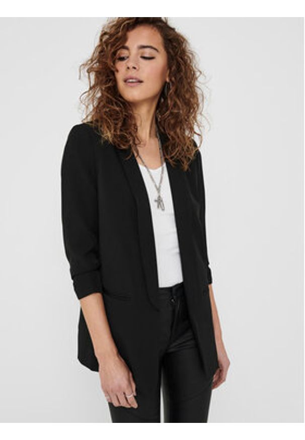 only - ONLY Marynarka Elly 15197451 Czarny Regular Fit. Kolor: czarny. Materiał: syntetyk