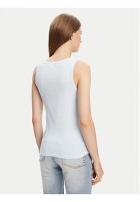 United Colors of Benetton - United Colors Of Benetton Top 3GA2DH010 Błękitny Slim Fit. Kolor: niebieski. Materiał: bawełna #4